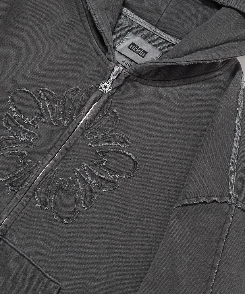 Ulkin [Runway] Mugung Vintage Two-Way Hooded Zip-Up_Charcoal