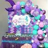 Macaron Purple Green Blue Latex Balloons Mermaid Arche Ballon Anniversaire Happy Birthday Globos Party Decoration Girl Arch Kit