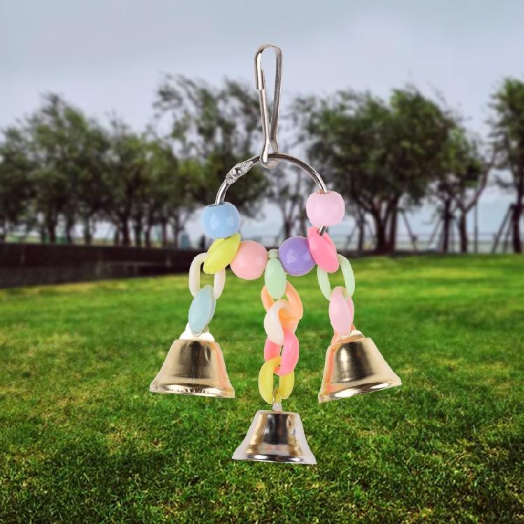Bird Toys Colorful Bell Toy for Cockatiel Lovebird Parrot Small Birds Cage