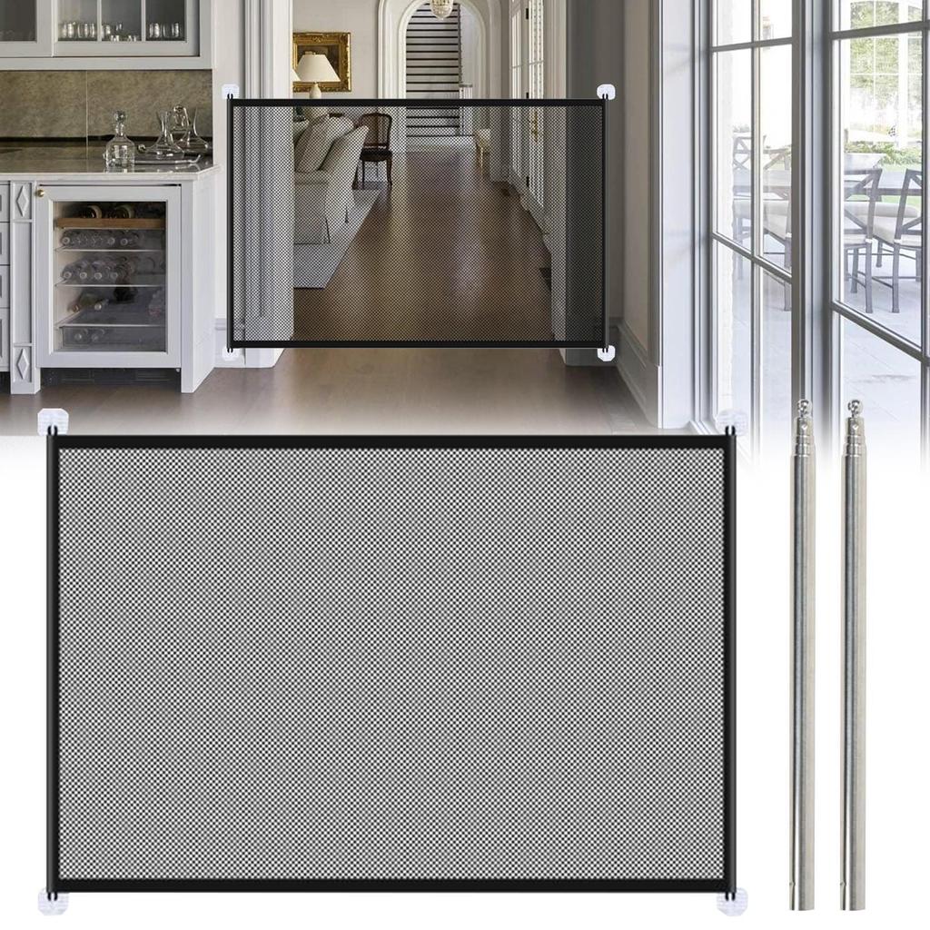 Cat Gate Folding No-Assembly Dog Door Barrier Enclosure Net Pet Supplies for Room Hallways Bathroom Garden Garage Doggy Stairs