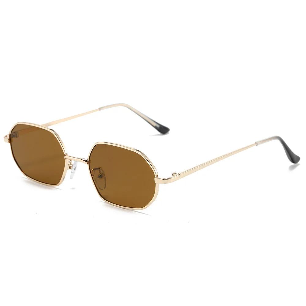 Narrow Sunglasses for Men Fashion Rectangle for Women Metal Luxury Brand Classic Sun Glasses 2025