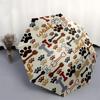 1pc Dog-themed fabric with bones and paw prints. Umbrella with Plastic Handle,Suitable for All Seasons UmbrellaPT593