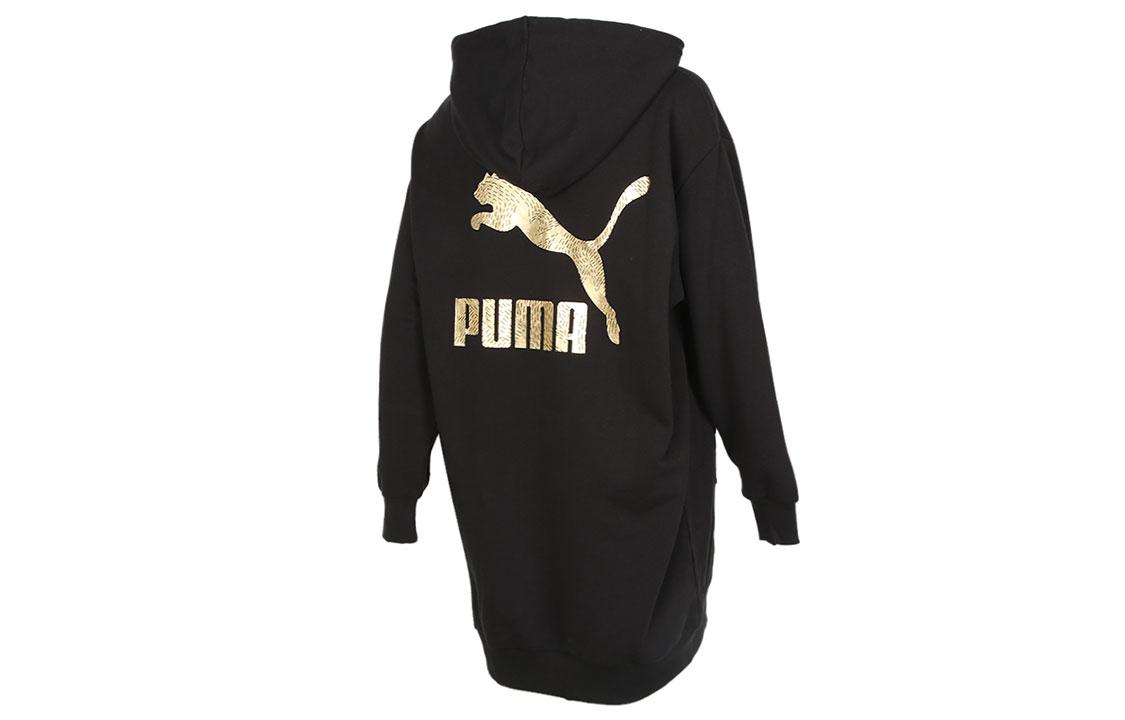 PUMA Long Sleeved Dresses Women s Black Hooded Moderate Short 599165-61 L