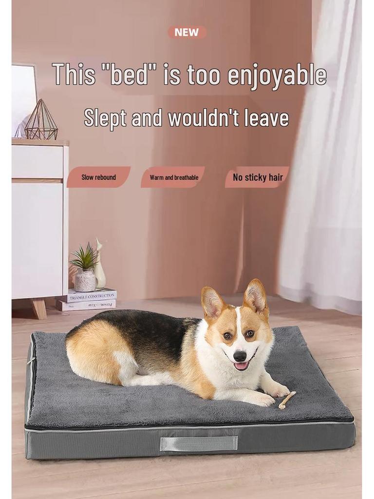 Waterproof Memory Foam Pet Bed: Removable & Washable Pad for Dogs & Cats - Ideal for Large Breeds In Autumn/Winter