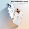 For iPhone 16 Pro Magnetic Clear Case TPU PC Protective Phone Cover