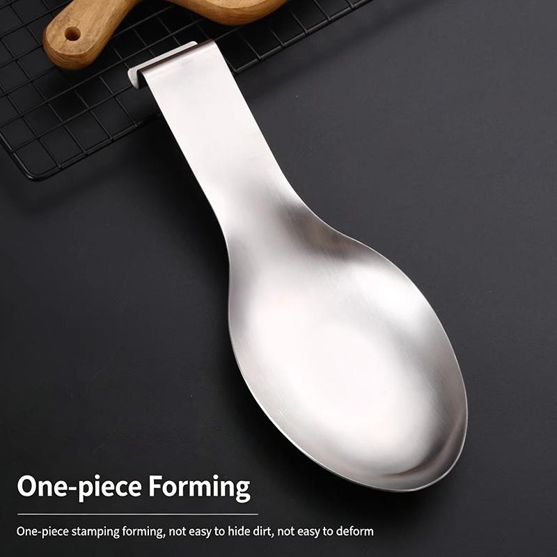 Fish Shape Stainless Steel Spoon Rest with 1 Buffet Clip Thickened Turner Tray Ideal for Home Buffet Catering