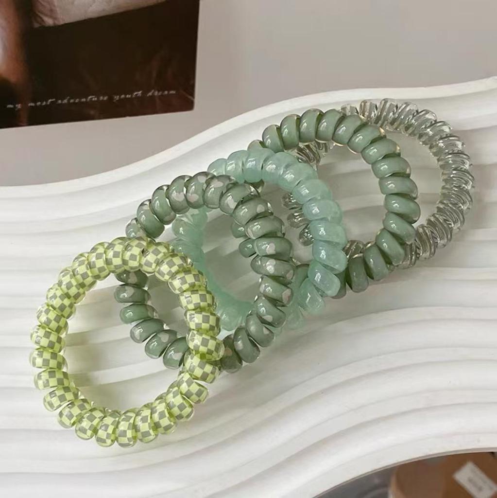 Gradient Elastic Hair Tie – High-Quality Telephone Cord Hair Accessory