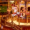 Robotime Carousel Music Box 3D Wooden Puzzle With LED Lights Gear Model Building Construction Craft Kits Xmas Gifts for Adult