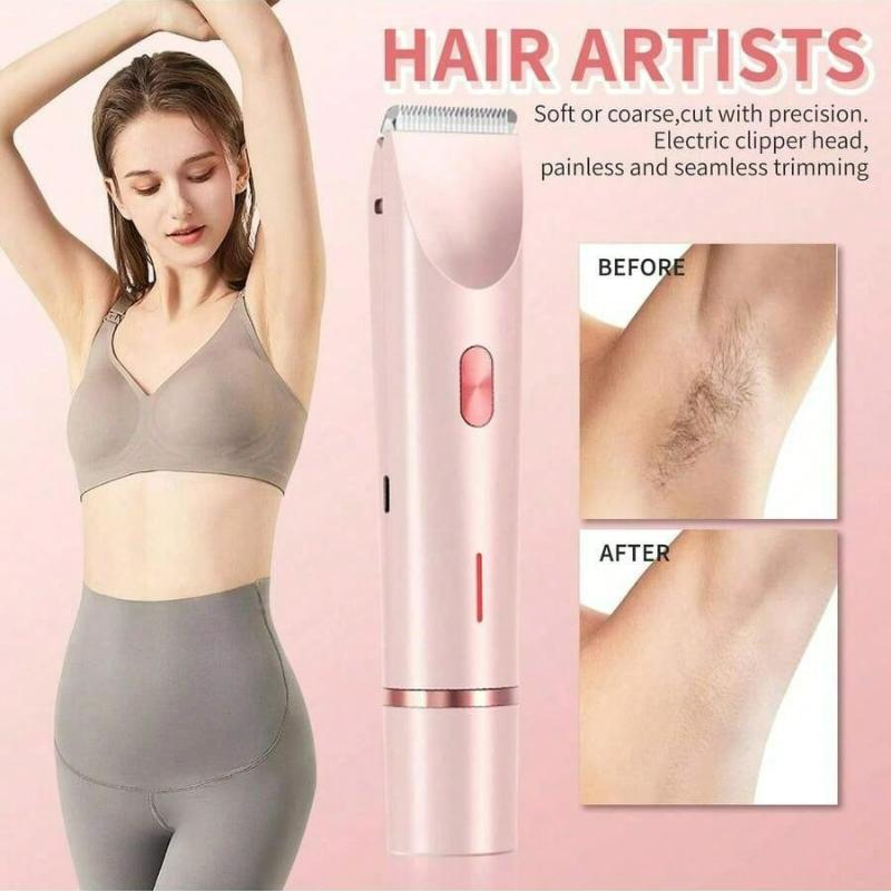 Electric Razors Shaver ,Bikini Trimmer For Women,2 In 1 Wet & Dry Electric Waterproof Razor Shaver, USB Rechargeable Dual Head Shaver