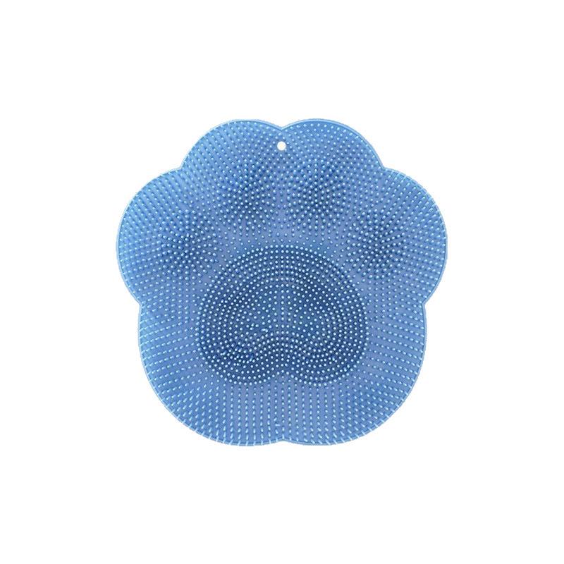 Shower Foot Scrubber Mat with Suction Cups - Lazy Person's Foot Brush and Back Massager