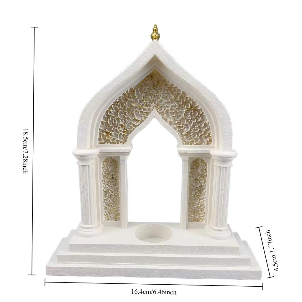 Islamitische Moskee Boog Kandelaar Arabisch Gesneden Ornament Ramadan Eid Feest Huisdecoratie Tafeldecoratie Theelicht Vakantiegeschenk