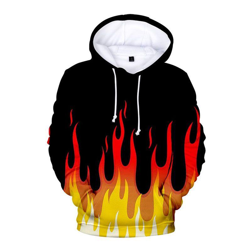 3D Printing Long-Sleeve Loose Hoodie 3D Print Long Sleeves Loose Hooded Sweatshirt