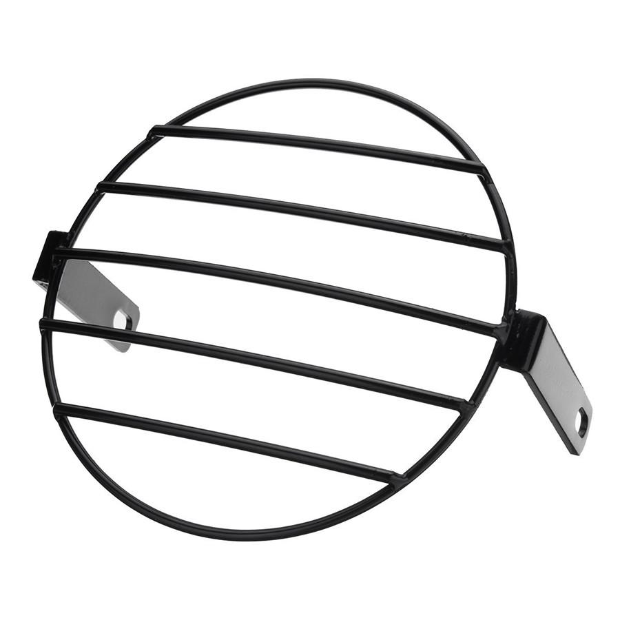 Universal 7" Motorcycle Vintage Headlight Metal Mesh Grill Protector Guard Cover