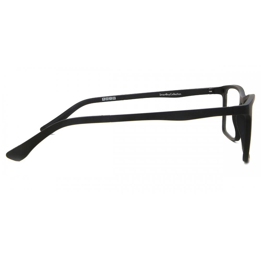Clip On SqUare Black SmartbUy collectiOn Petterbor With Clip On U 0277 M02 fashiOn Unisex Eyeglasses