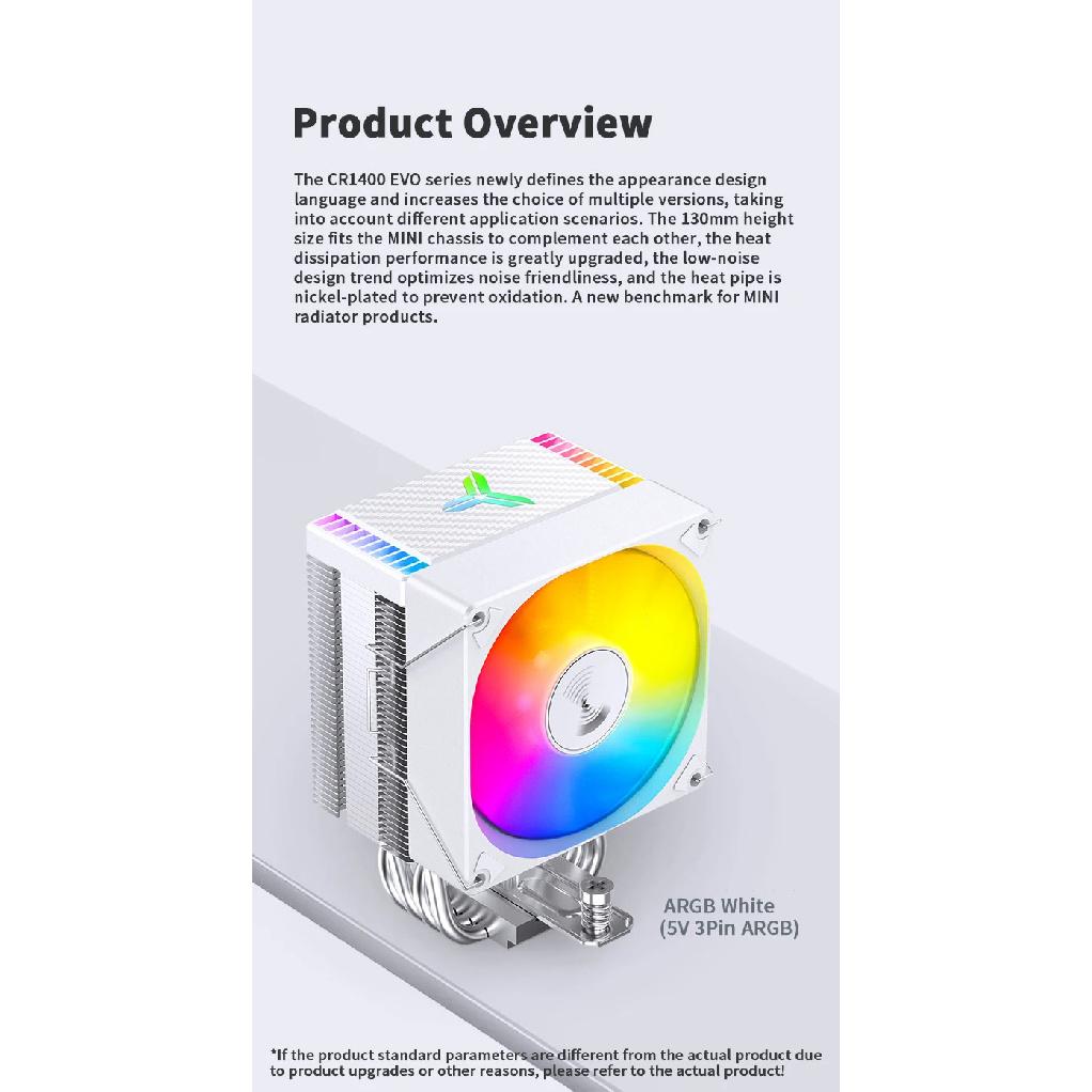 JONSBO CR1400 EVO CPU Cooler 4 HeatPipes ARGB PWM Processador Air Radiator Silent Fan For LGA1700 1200 1151 1150 AM4 AM5