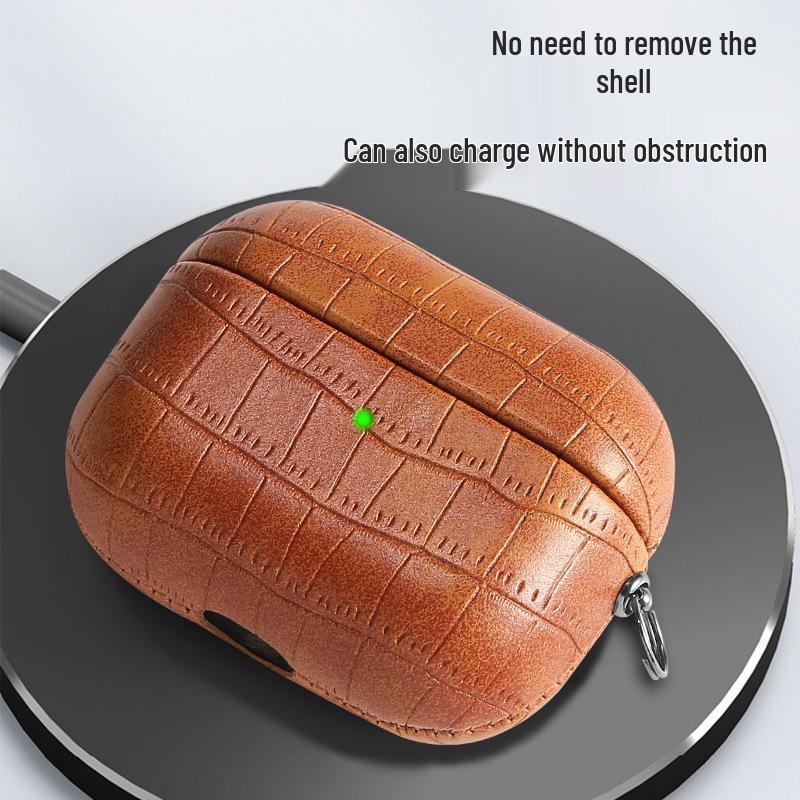 Apple AirPods Pro Crocodile Skin Bluetooth Case: 2nd, 3rd, 4th Gen Compatible