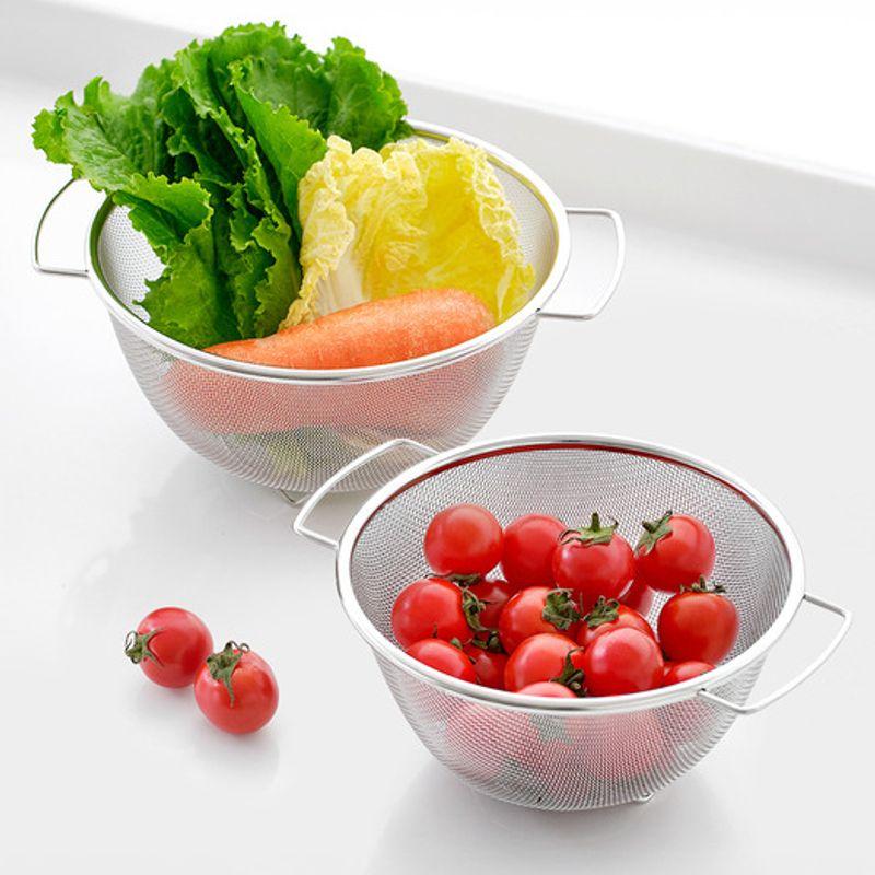 Reborn. J Mudita Stainless Steel Mesh Double Basket Tray 21cm