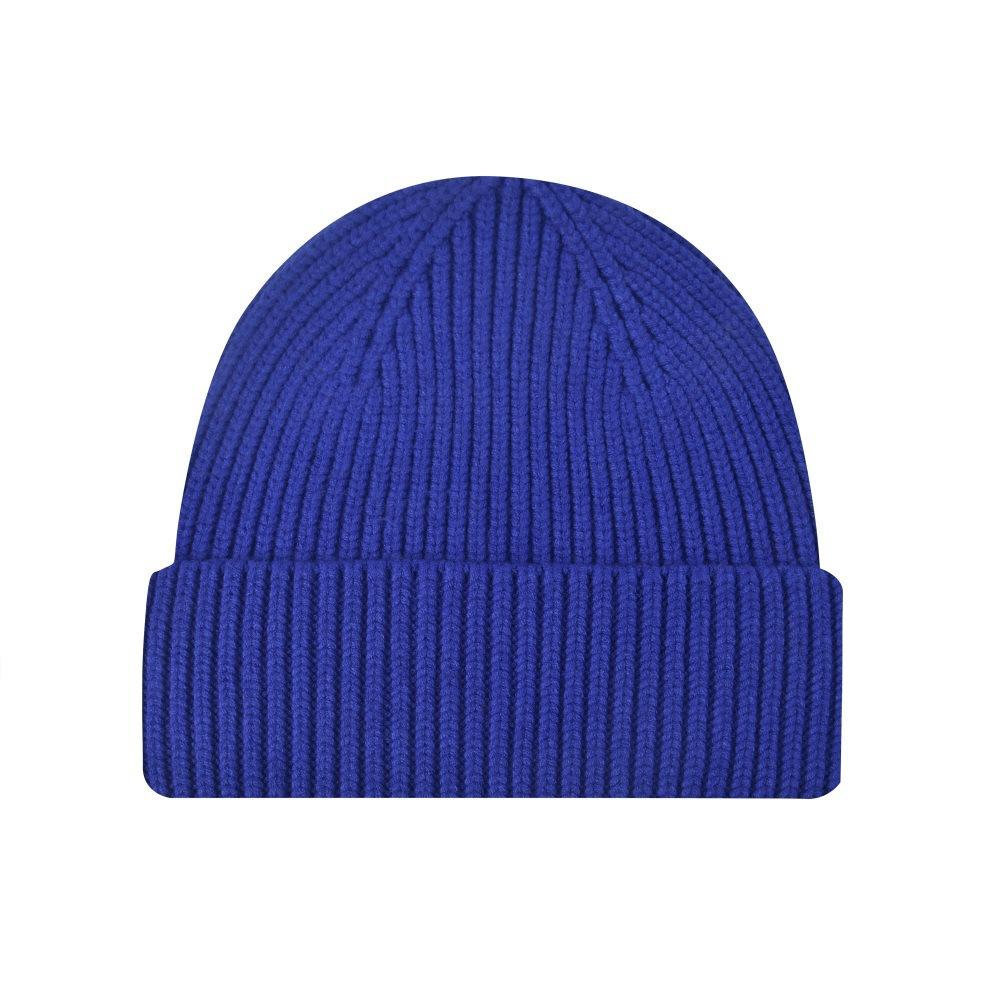 New Style One-Piece Turned-Up Knit Hat Unisex Couple's Warm Woolen Beanie Wrap-Around Cold-Weather Hat Casual Pull-Over Beanie