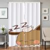 Home Interior Kitchen Curtains for Living Room 2 Pieces Blackout Curtains Door Curtain Pokemon Bedroom Decoration Partition