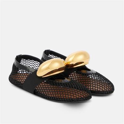 Summer Chic Casual Mesh Ballet Flats Shoes Women Black Fashion Cut-out Mary Jane Shoes High Quality Comfy Footwear
