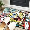 Sponge Expressions Pattern Office Rug Chair Mat, Game Carpet, Suitable for Front Door, Bedroom, Living Room, Desk, Holiday Gift