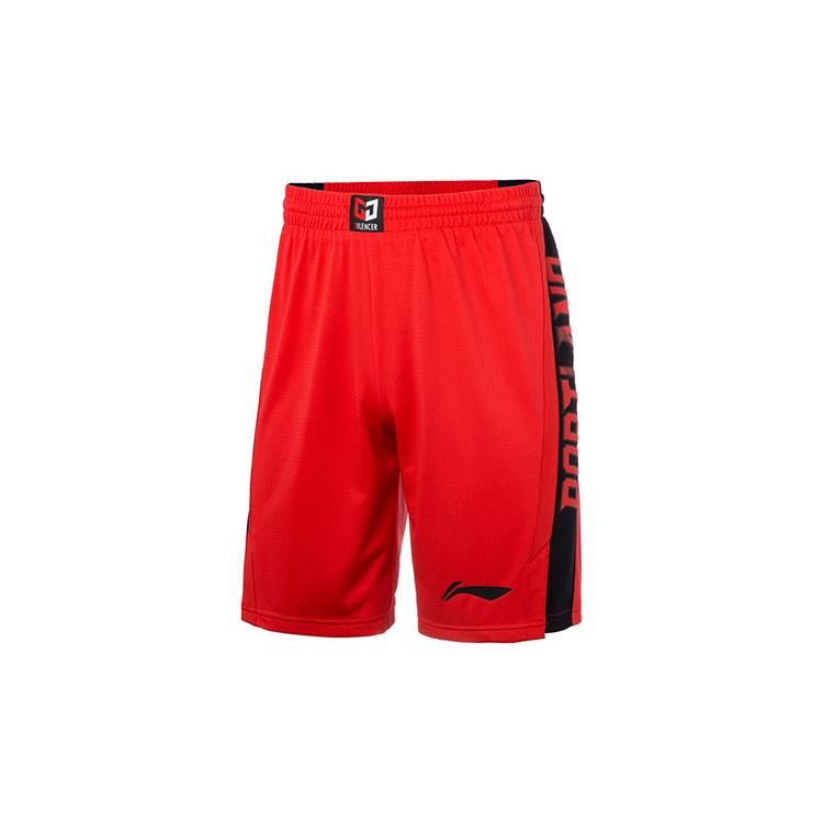 Li Ning Sports Basketball Collection Basketball Shorts Men s Bright Neon Moderate Bermuda Shorts AAPQ095-6 L
