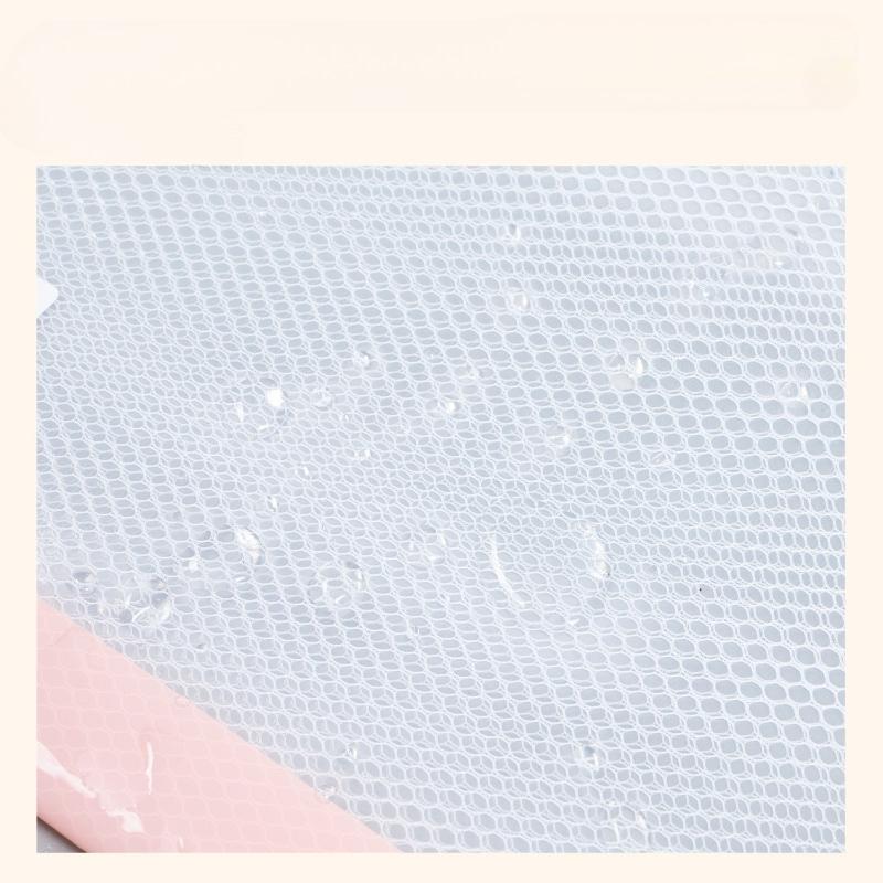 Simplicity EVA A4 Zippered Mesh Document Bag Transparent Receipt Organizer File Folder for Office School Home Paperwork