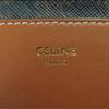 Pristine CELINE Card Case Triomphe Canvas Black brown lambskin Leather Used