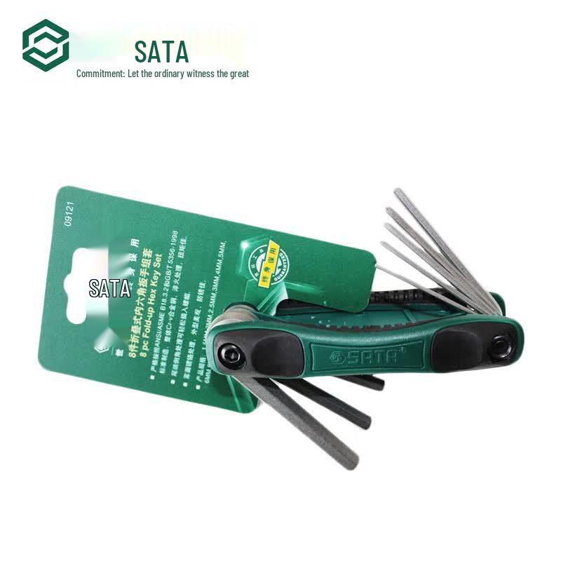 SATA 8-Piece Folding Hex Key Set 1.5-8mm