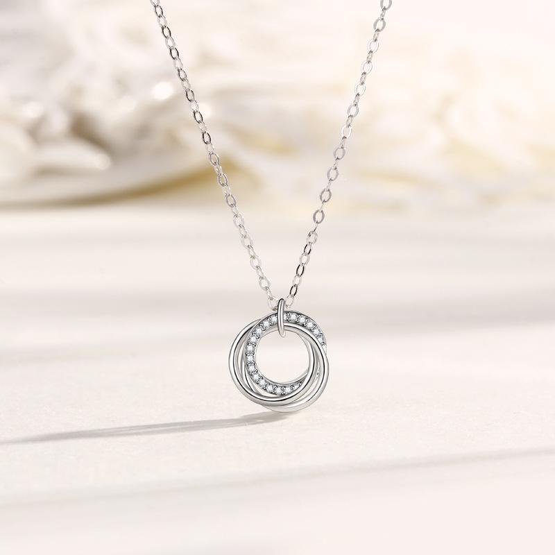 

Ожерелье для девочки, высококачественная корейская версия, Sansheng III, корейская круглая подвеска, нишевый дизайн, ювелирные изделия