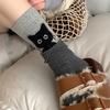 1 Paire Chaussettes Mi-Mollet Mignonnes Chatons Dessin Animé pour Femmes Filles Chaussettes en Coton Automne Hiver