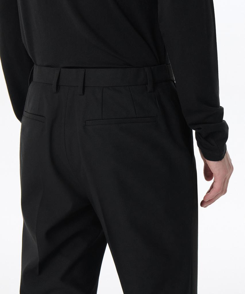 MUSINSA STANDARD Whipcord Flare Hidden Banding Slacks [Black]