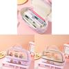 Capybara Pen Case Transparent Dual Layer Storage For School Students