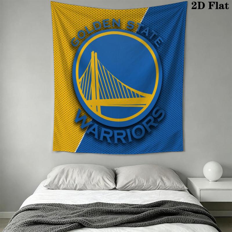 Golden State Warriors Wall Tapestry Aesthetic Wall Hanging Printed Fabric Blanket Decorative Tapestries for Bedroom Living Room Home Decor