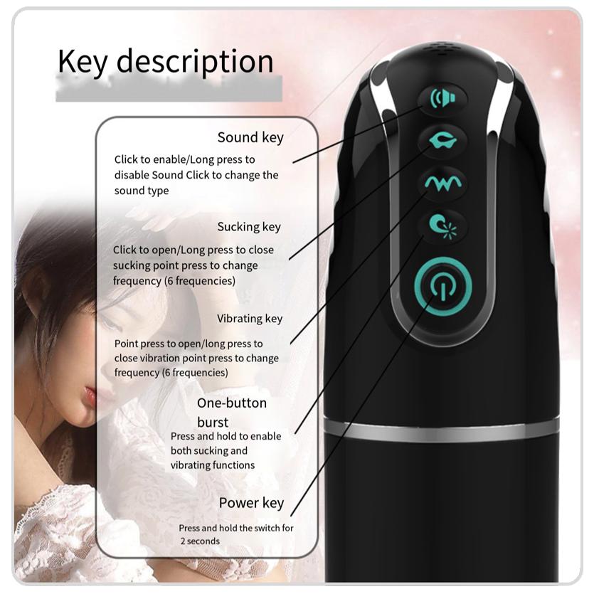 Automatic Masturbator for Men Sucking Vibrating Real Pussy Blowjob Machine Male Sex Toy Men Masturbation Cup Adult Goods for Men
