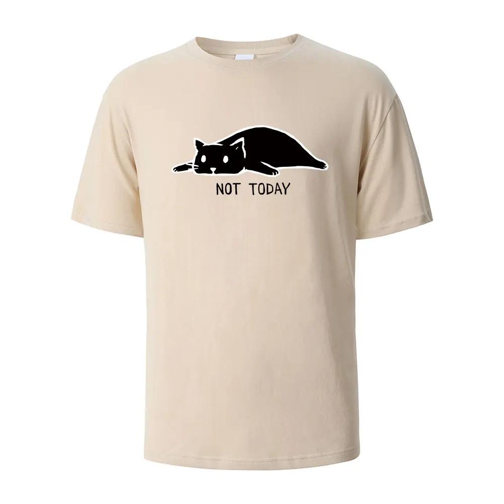Not Today Funny 3D Printed T-shirts For Men Summer Breathable Comfortable Tops Short-Sleeved O-neck Basic Men Clothing
