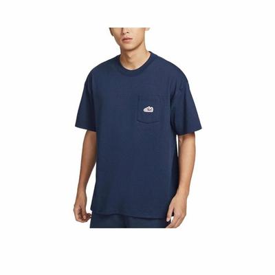 Solid Color Comfortable Fashion Short-Sleeve T-Shirt for Men In Dark Blue