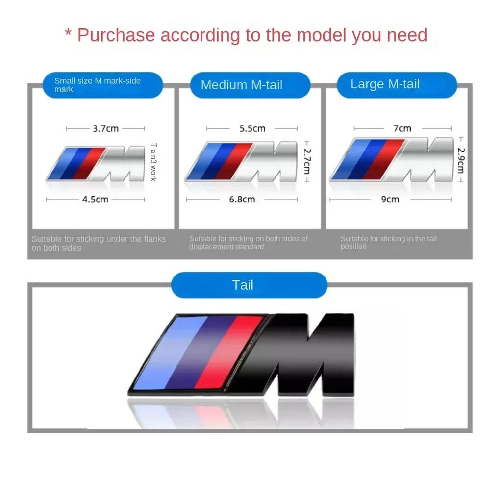 Pour BMW Nouveau 2025 Logo M 3D ABS Badge Latéral de Carrosserie Autocollant de Décoration de Coffre Arrière Accessoire de Modification de Voiture Pour Toutes les BMW M Power