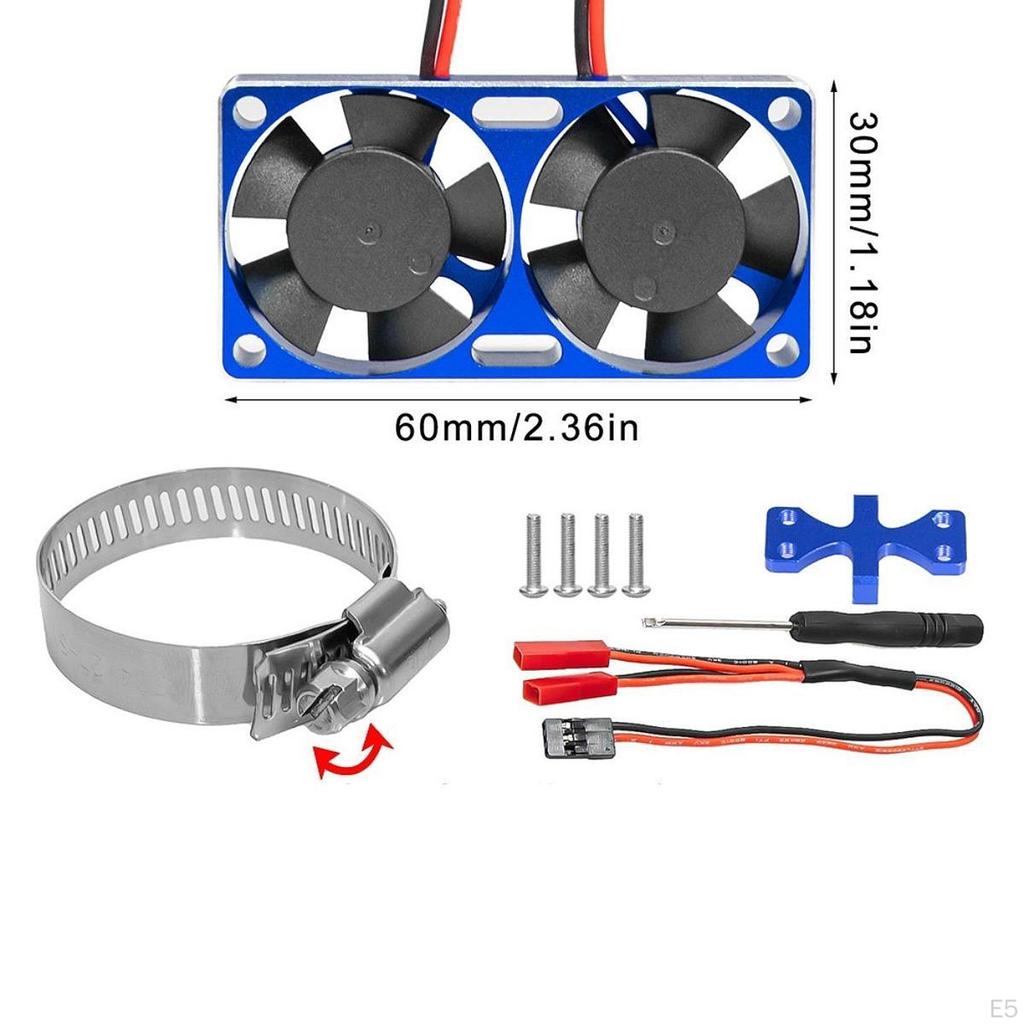 Metal RC Car Motor Heat Sink Set 22000RPM Adjustable 6x3cm Professional Quick Installation Spare