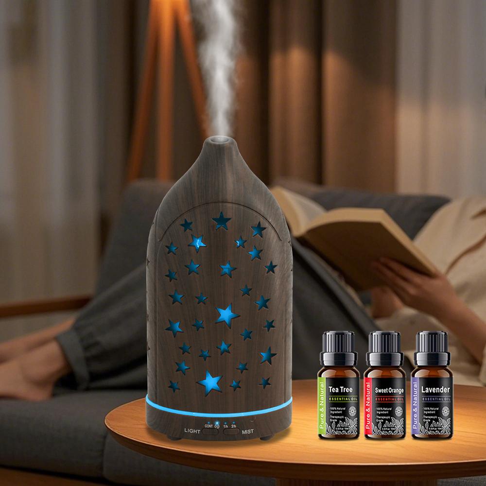 Star Hollow Diffuser 7 Soothing Colors, Whisper Quiet Operation, Perfect for Relaxation