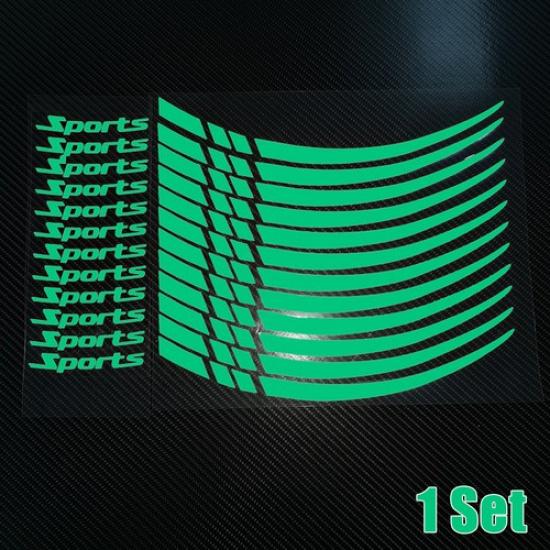 12x Car Wheel Reflective Sticker Motorcycle Tyre Decal Strip Tape Accessories