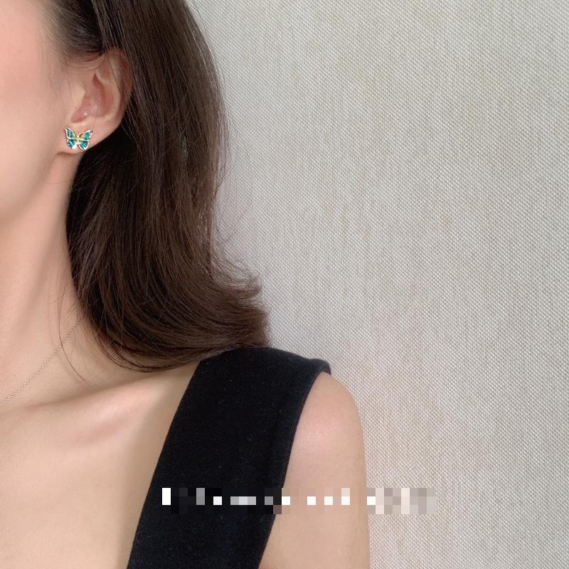 New Products Delicate Butterfly Earrings Sweet Small Fresh Girls Super Fairy Forest Small Cute Simple Fashion Ear Jewelry