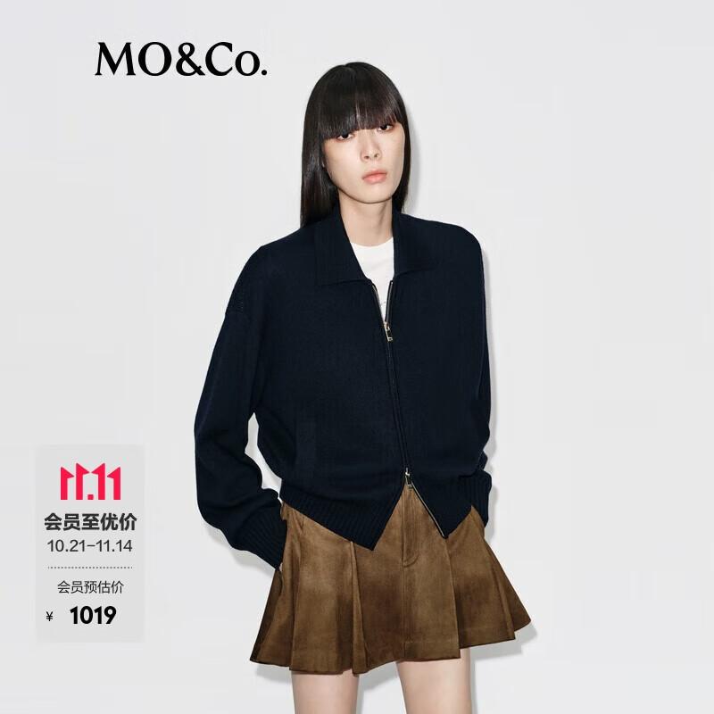 

MO&Co. Women s Short Wool Cashmere Blend Lapel Coat L/170
