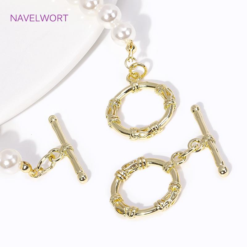 7 Types 18K Gold Plated Brass OT Clasps Bracelet/Necklace Connect Clasps For Jewelry Making Supplies DIY Crafts Accessories
