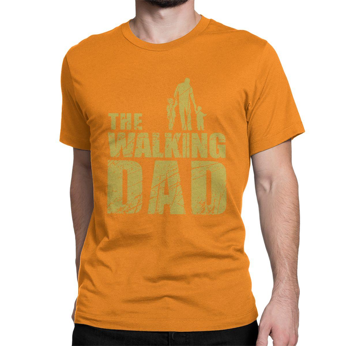 

Чоловічі футболки The Walking Dad The Walking Dead Father Day Футболка з зомбі з коротким рукавом Футболки з круглим вирізом Бавовняні літні топи 4XL