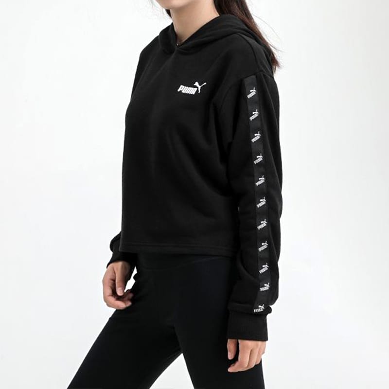 PUMA Sweatshirts Women's Black Hooded Moderate Regular 586592-01