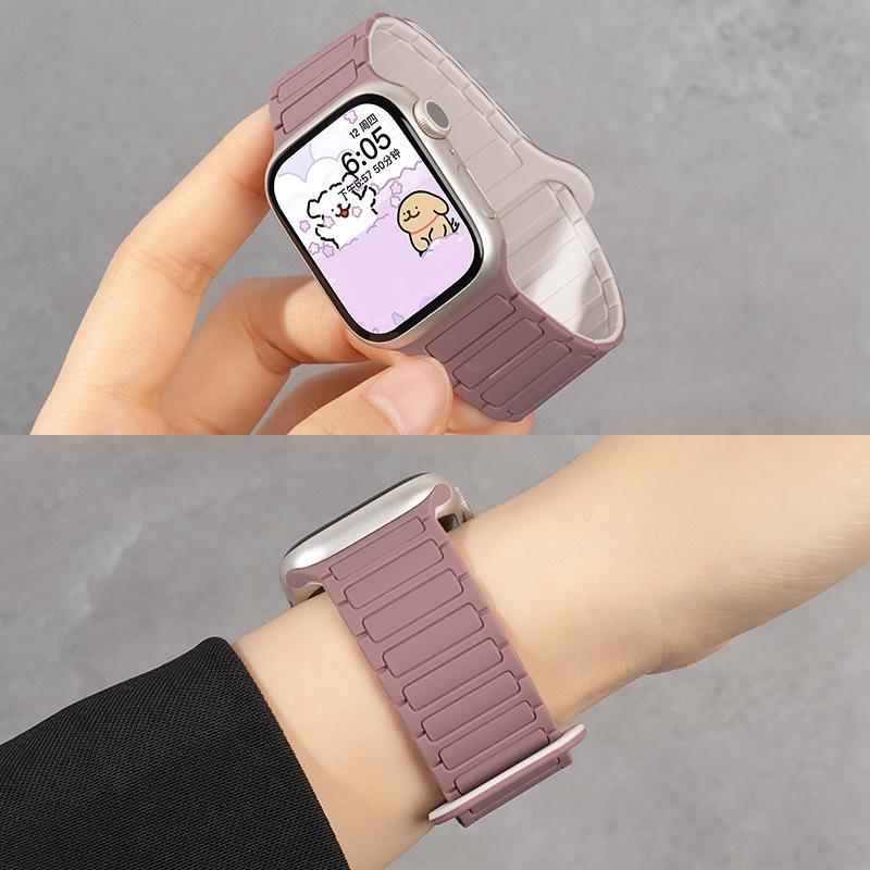 Jingyi Silicone Strap for Apple Watch S7/S8/S9/S11 and iWatch10 with Magnetic Closure