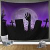Zombie Tapestry Behind Wooden Doors Halloween  Fear Wall Hanging Bedroom Living Room Dormitory Home Decor