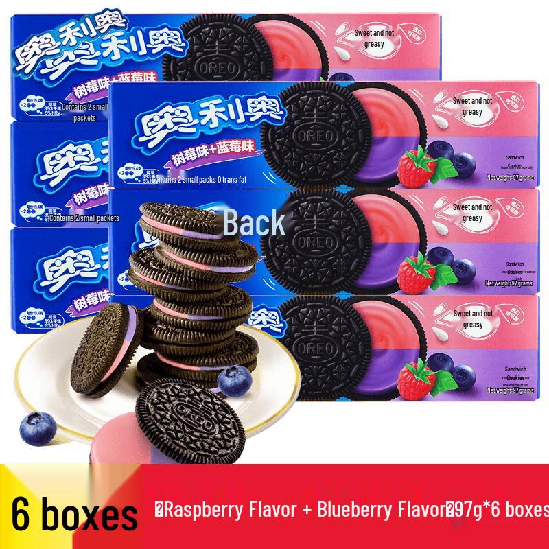 Oreo Sandwich Cookies - Blueberry & Raspberry Mix (6 x 97g)