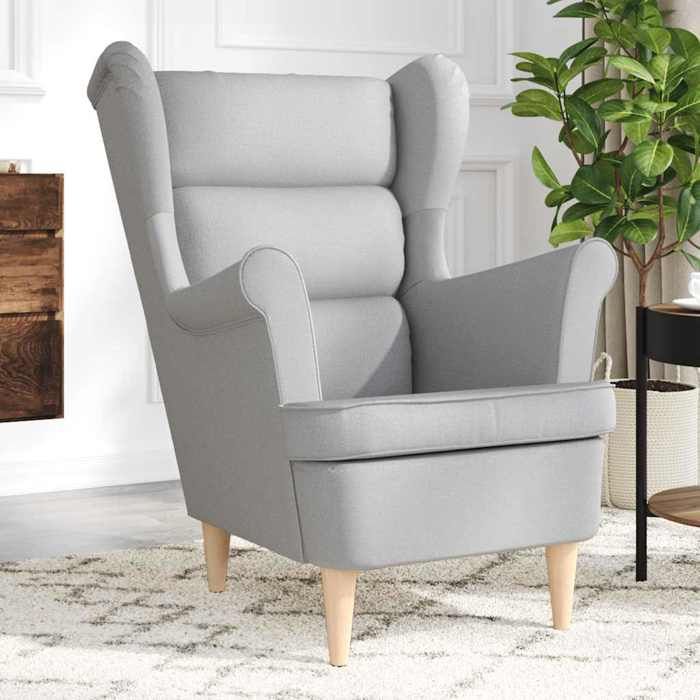 VidaXL Armchair Cloud Grey 74x84x100 Cm Fabric, Recliner, Living Room Armchair, Bedroom Chair 4016905